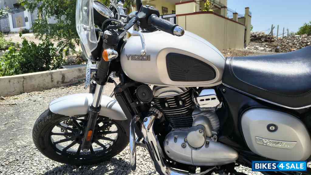 Silver Yezdi Roadster Chrome