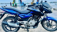 Blue/black Bajaj Pulsar 150 DTSi