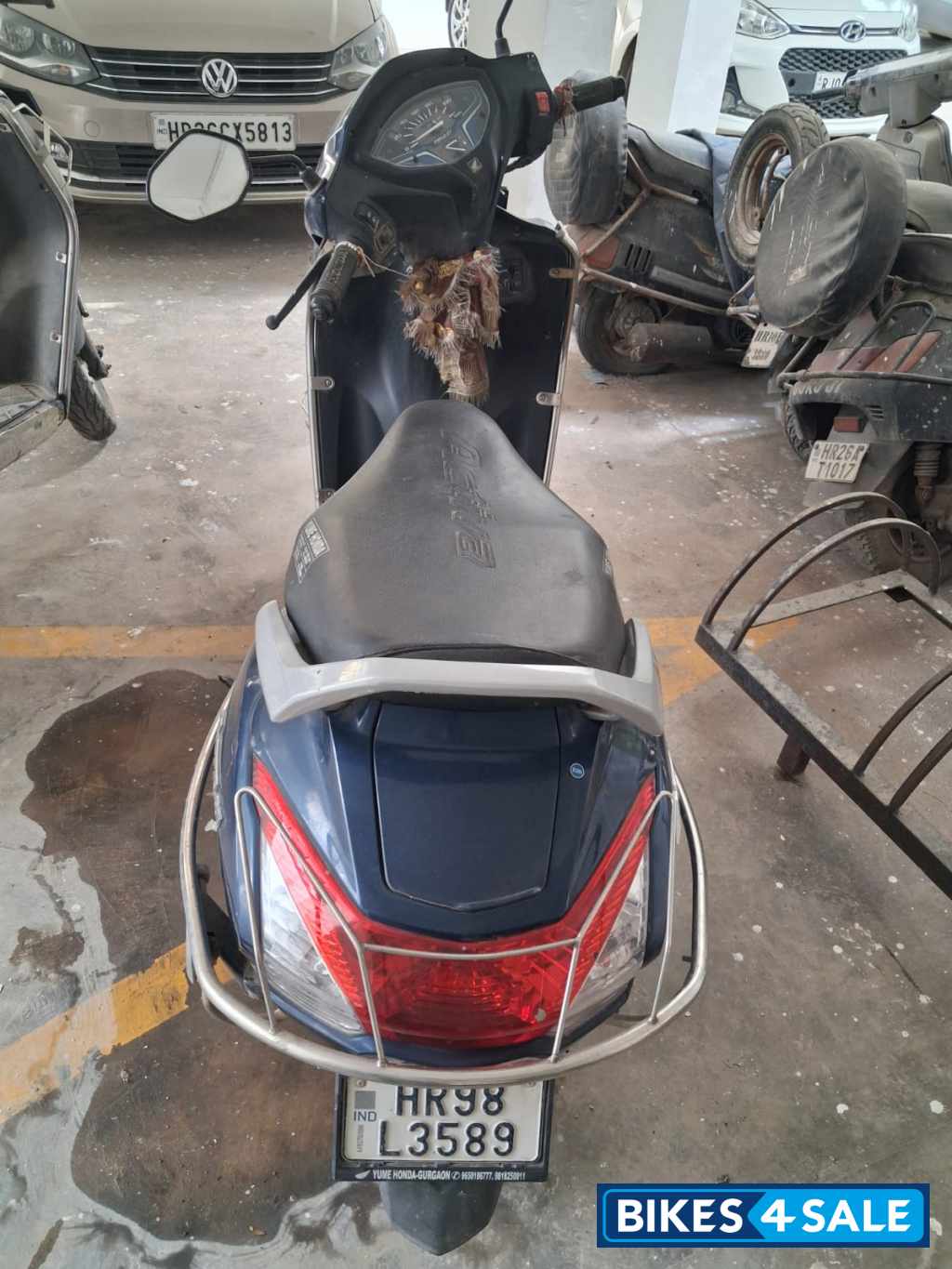 Blue Honda Activa DLX Limited Edition