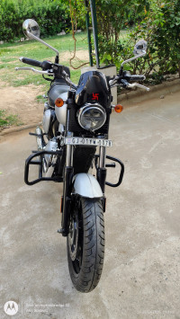 Silver Yezdi Roadster Chrome