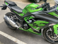 Green Kawasaki Ninja 300 BS6