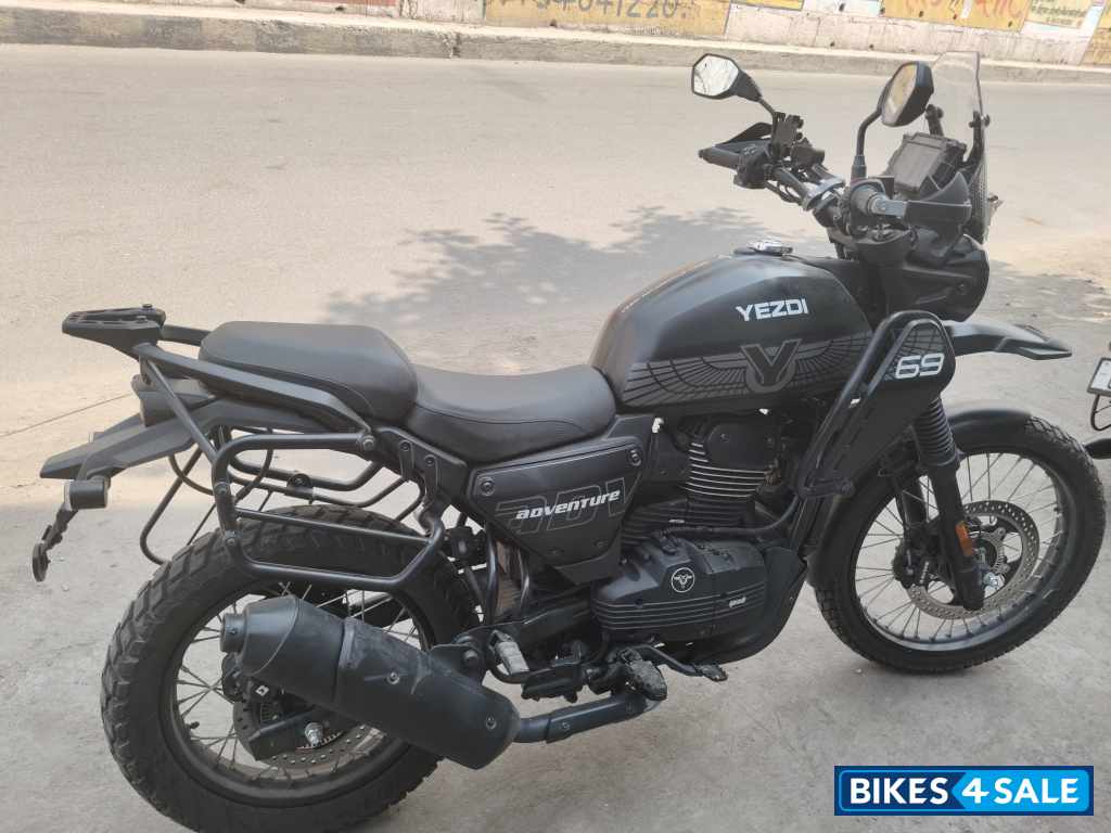 Black Yezdi Adventure Twin Headlight