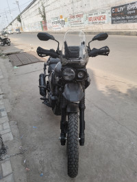 Black Yezdi Adventure Twin Headlight