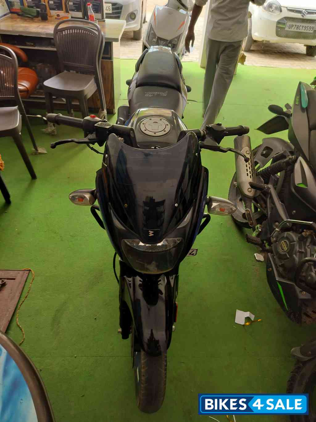 Black Blue Bajaj Pulsar 150 BS6