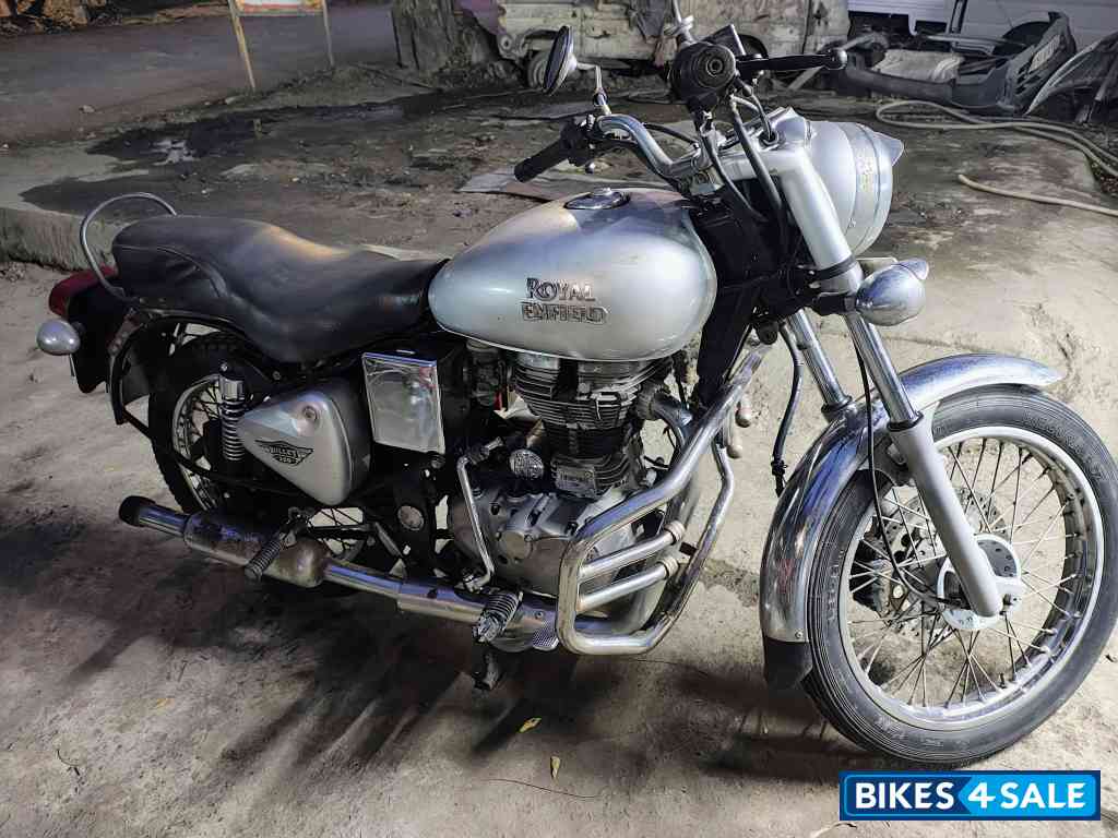 Silver Royal Enfield Bullet Electra