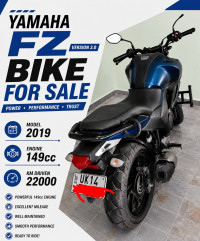 Blue Yamaha FZ-S FI V3