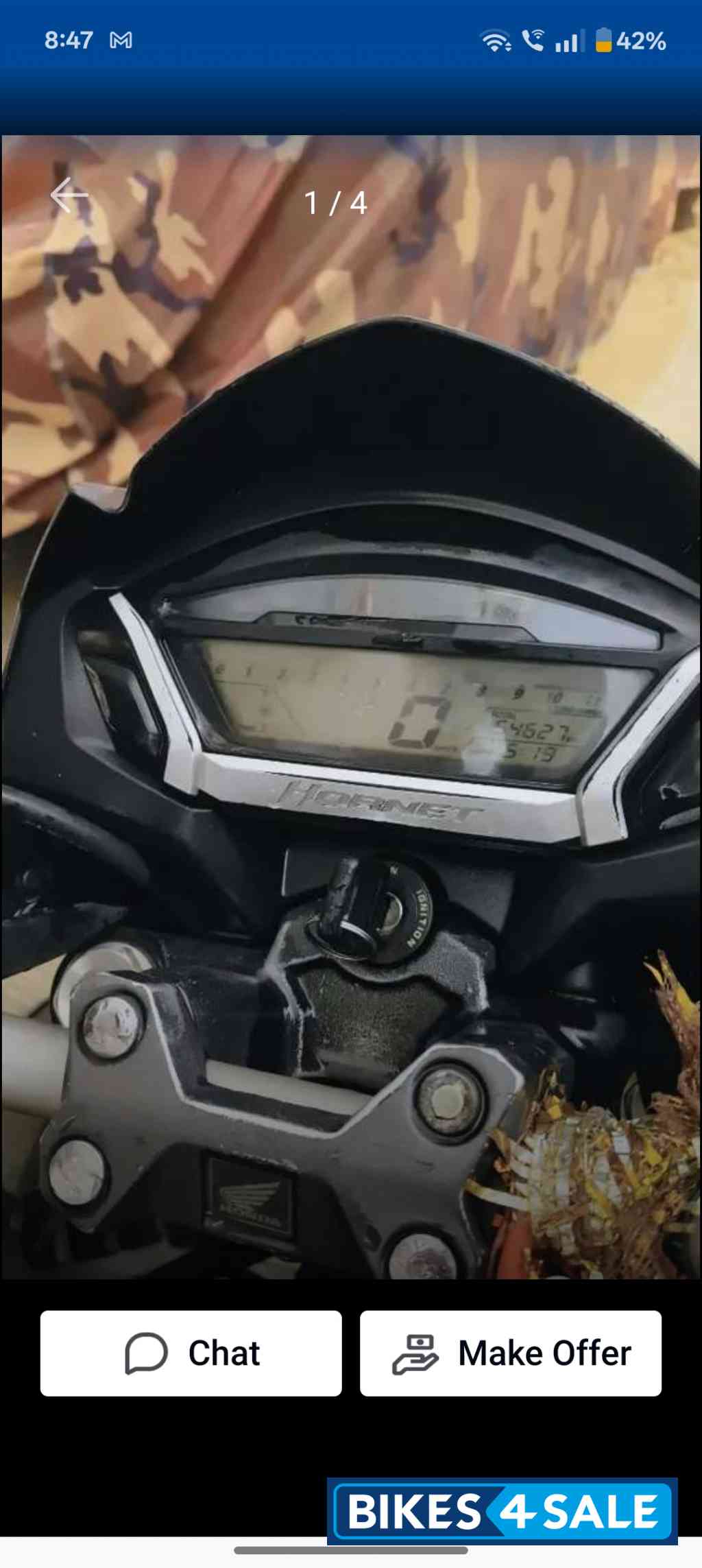 Gray Honda CB Hornet 160R