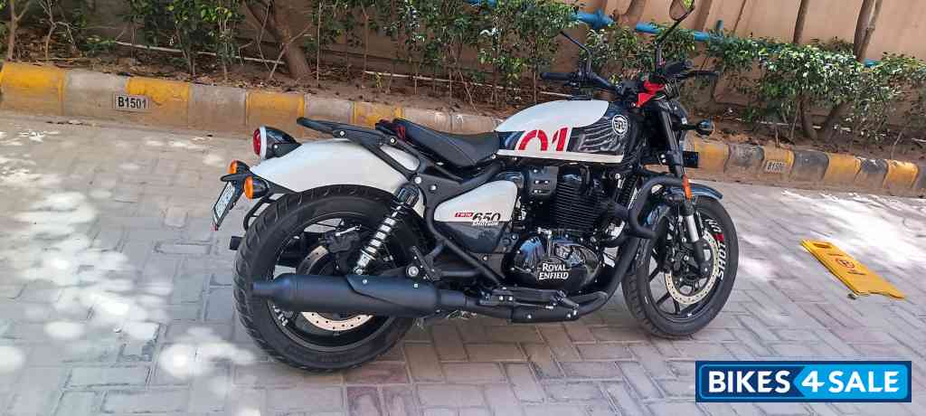 Blue And White Royal Enfield Shotgun 650
