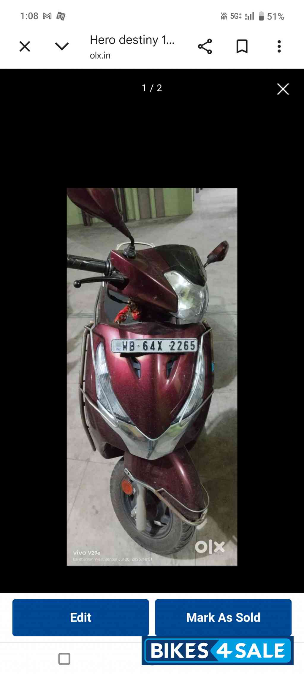 Hero Destini 125 Xtec
