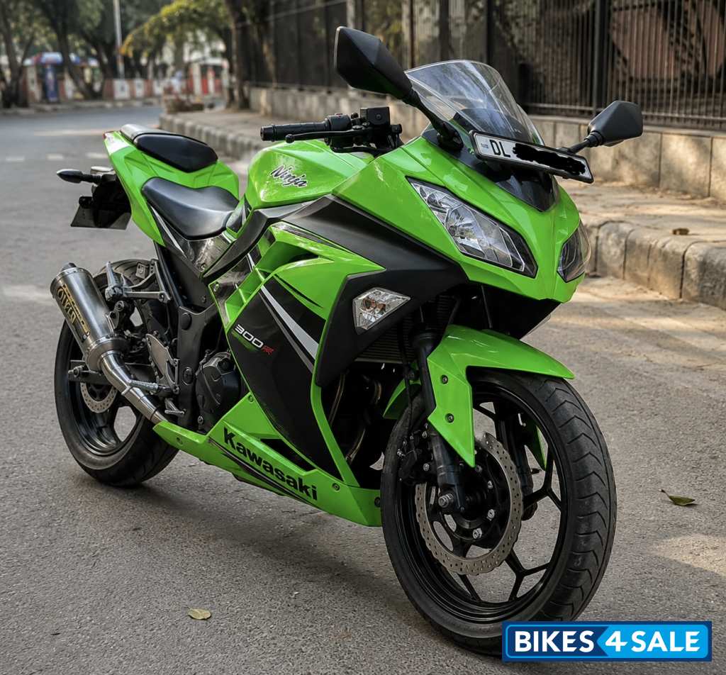 Lime Green Kawasaki Ninja 300 BS6