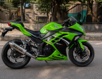 Lime Green Kawasaki Ninja 300 BS6
