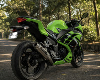 Lime Green Kawasaki Ninja 300 BS6