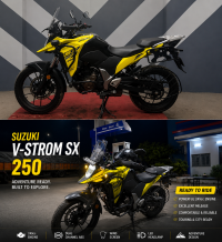Yellow Suzuki V-Strom 250