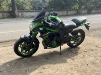 Black & Green Kawasaki ER-6n