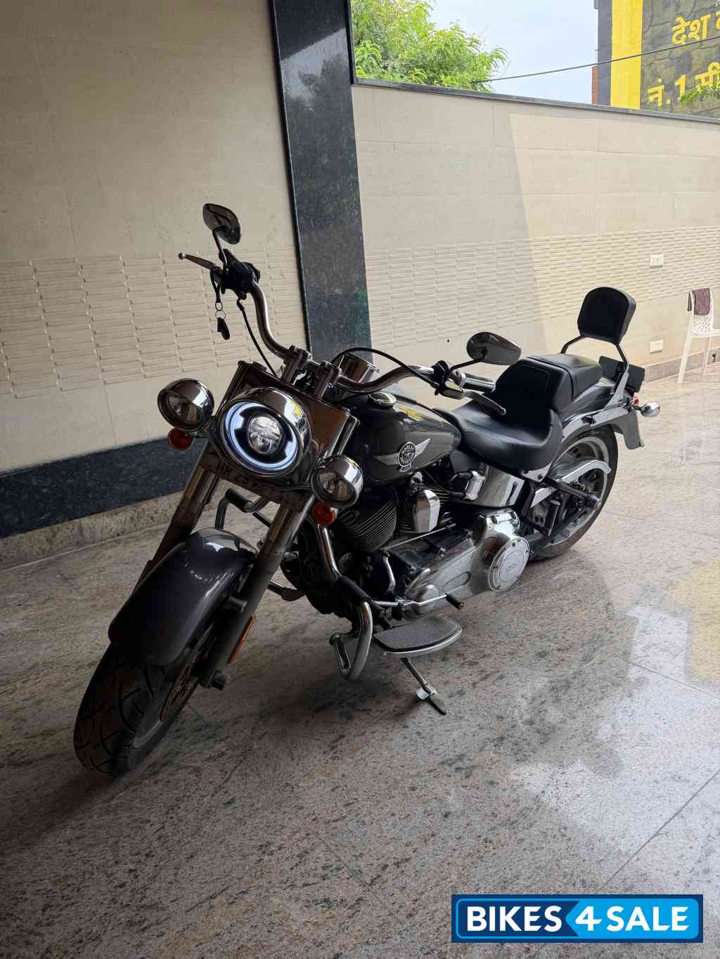 Industrial Grey Denim Harley Davidson Fat Boy