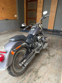 Industrial Grey Denim Harley Davidson Fat Boy