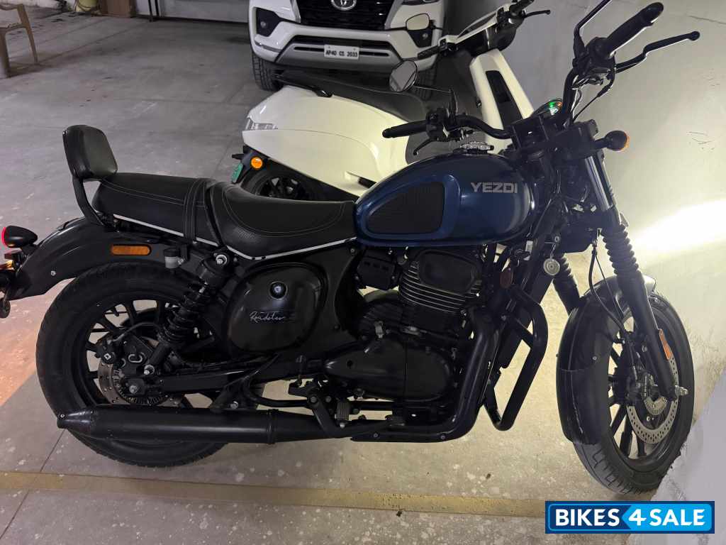 Blue Yezdi Roadster Dark