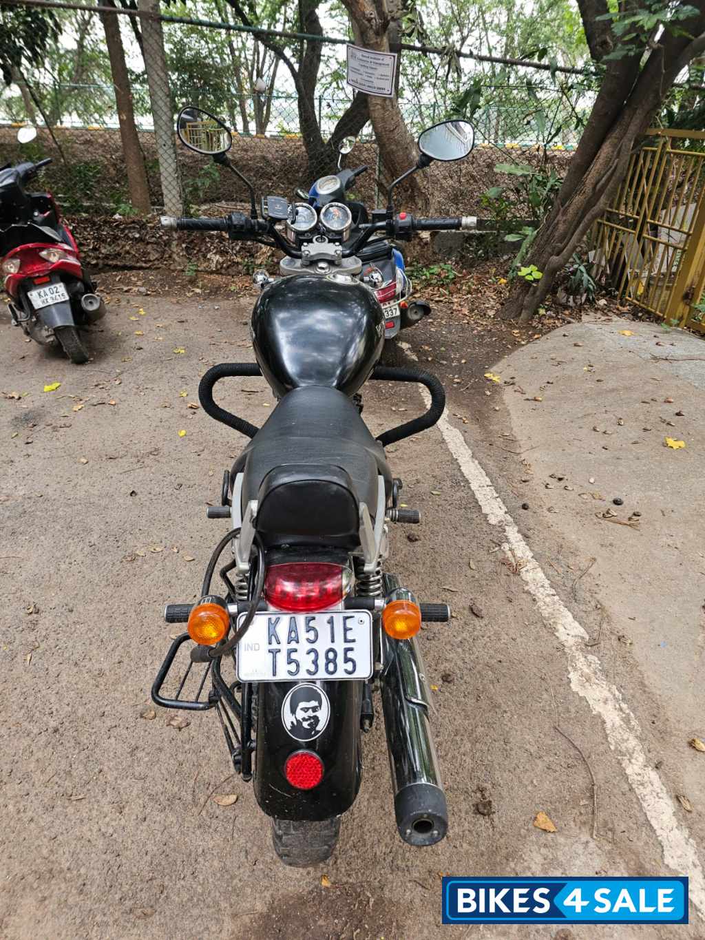 Black Royal Enfield Thunderbird