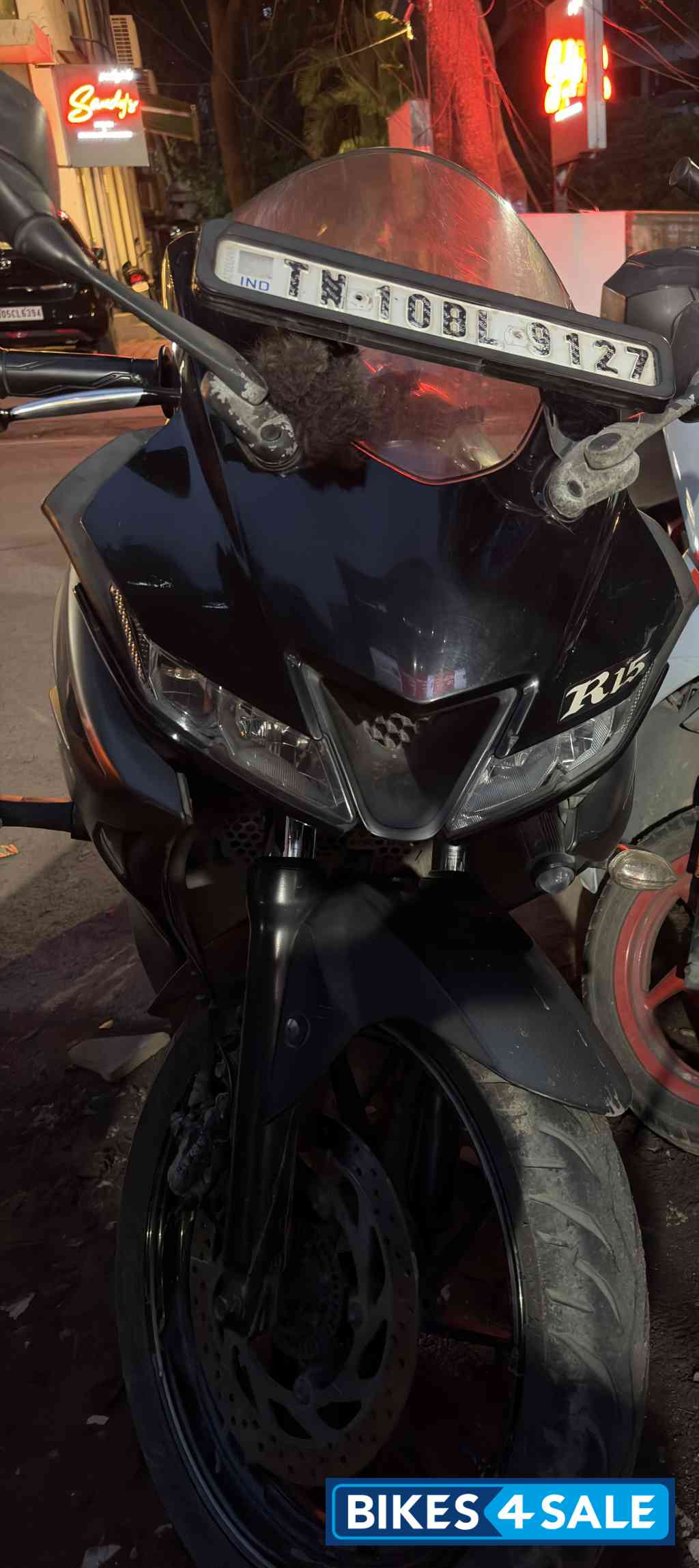 Black Yamaha YZF R15 V3 BS6