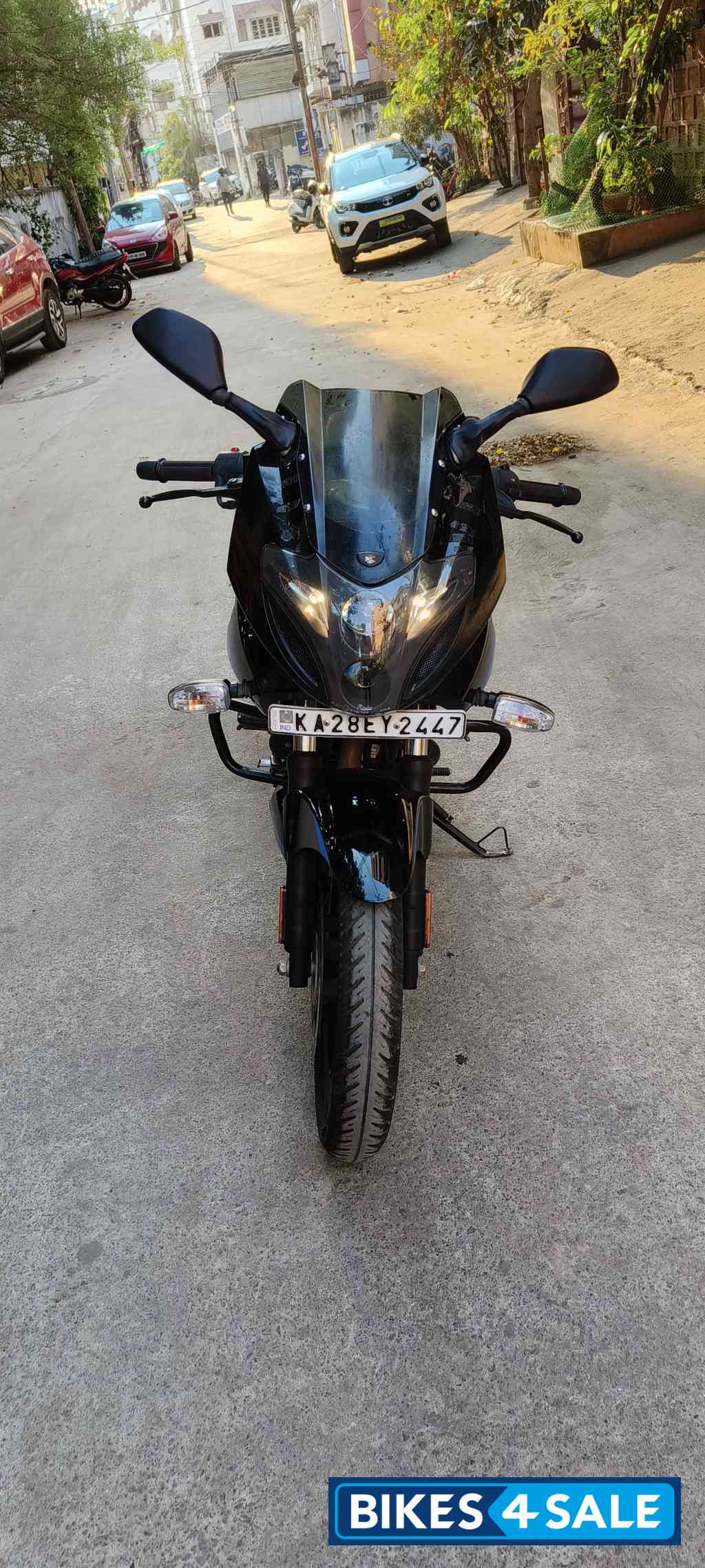 Black And Blue Bajaj Pulsar 220F