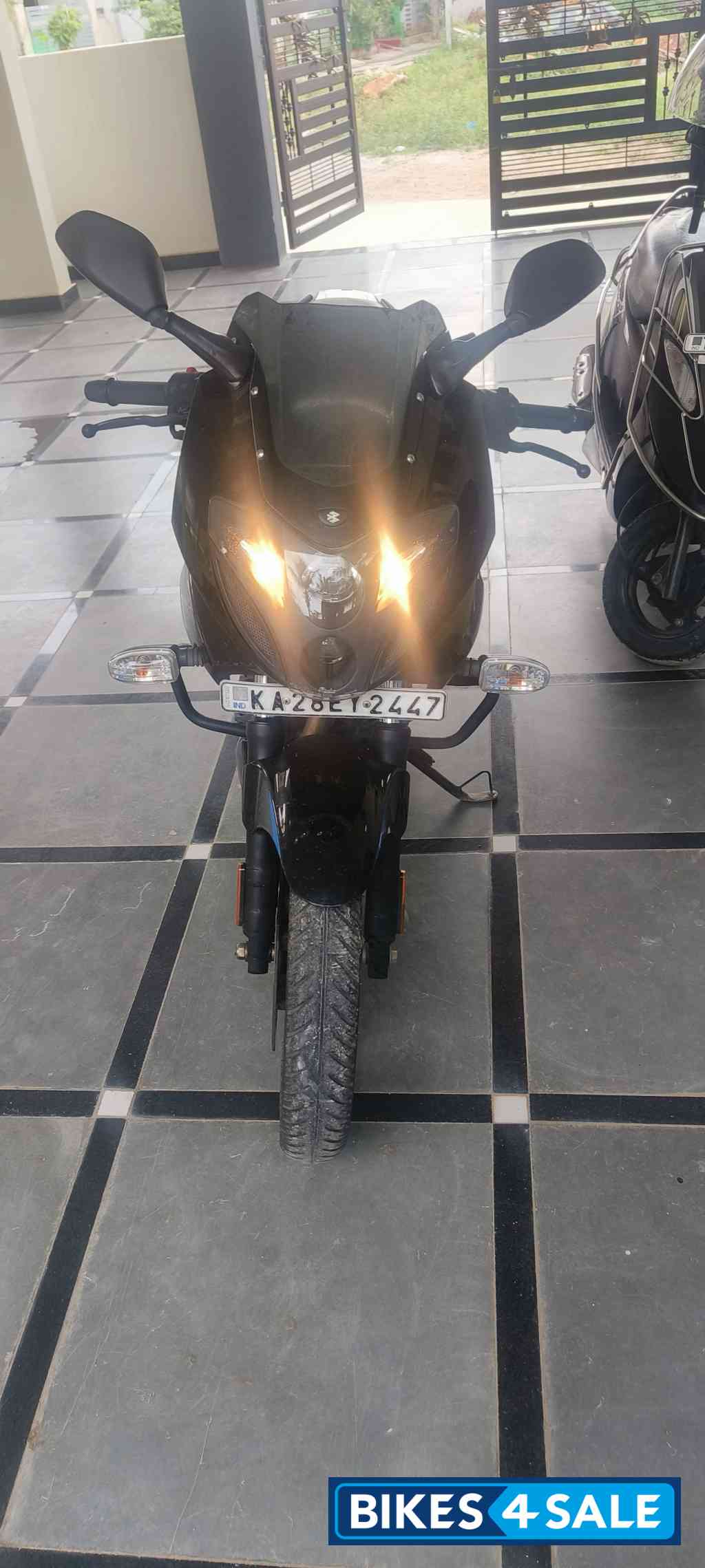 Black And Blue Bajaj Pulsar 220F