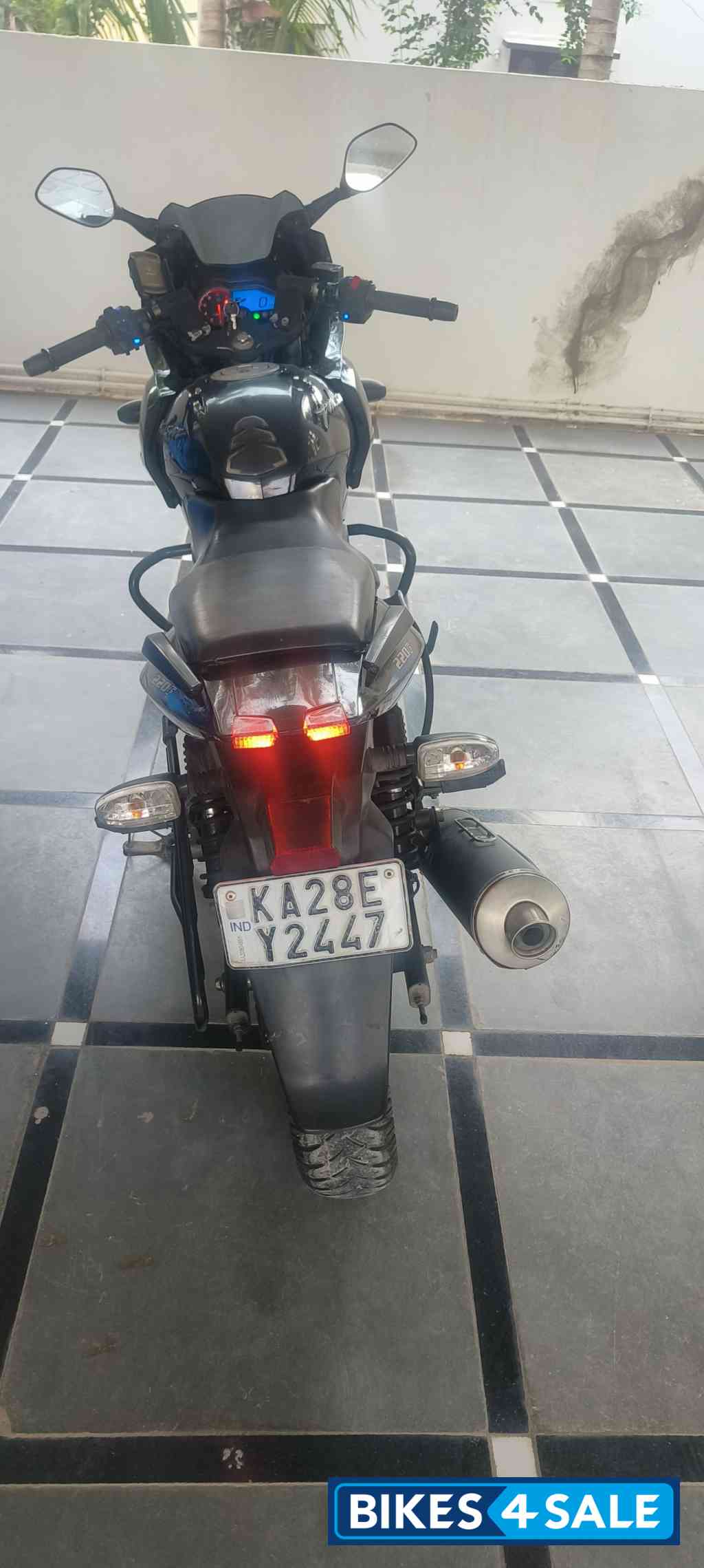 Black And Blue Bajaj Pulsar 220F
