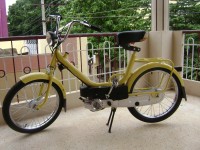 New Vespa Yellow Royal Enfield Mofa