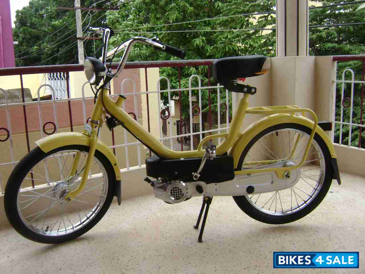 New Vespa Yellow Royal Enfield Mofa