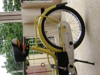 New Vespa Yellow Royal Enfield Mofa