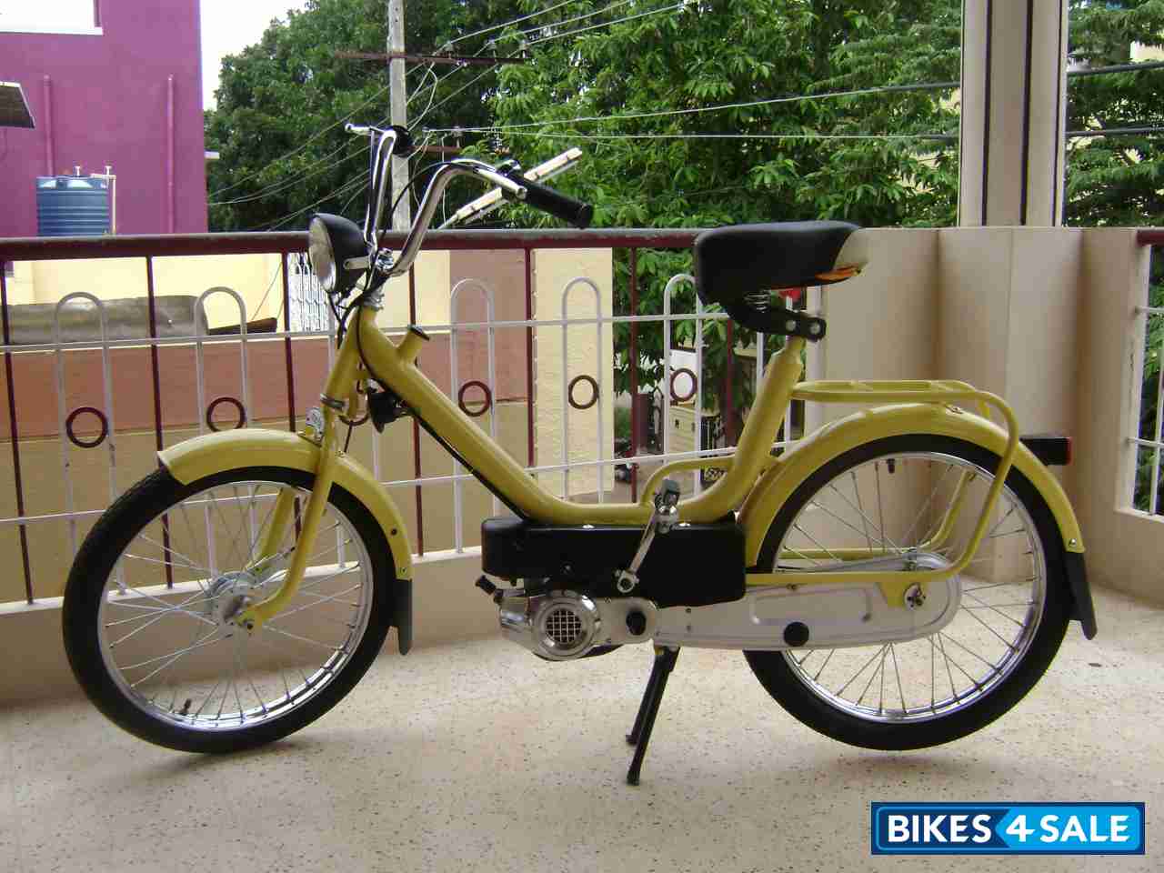 New Vespa Yellow Royal Enfield Mofa