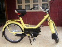 New Vespa Yellow Royal Enfield Mofa