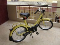 New Vespa Yellow Royal Enfield Mofa