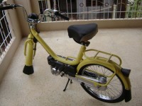 New Vespa Yellow Royal Enfield Mofa