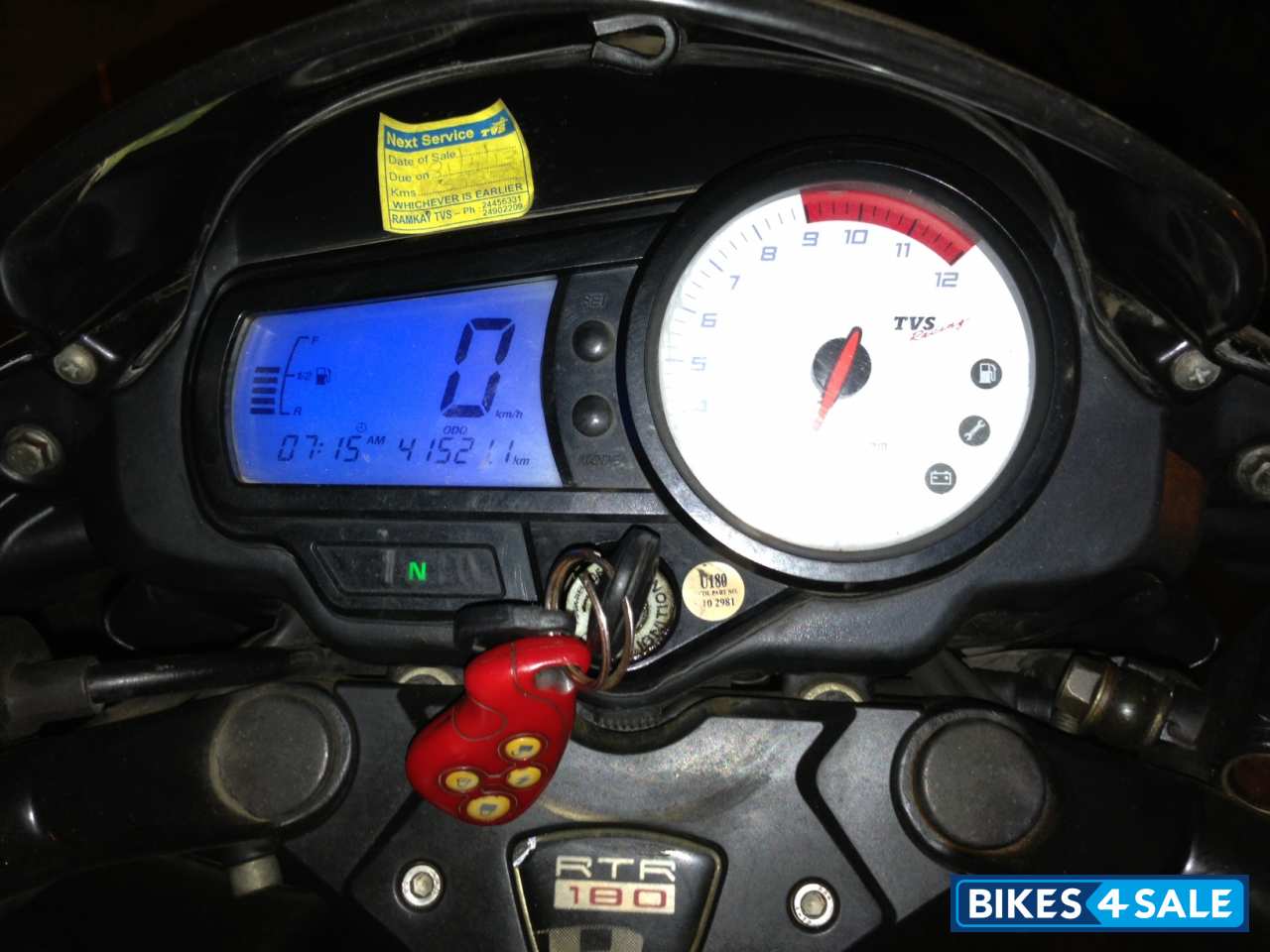 Black TVS Apache RTR 180