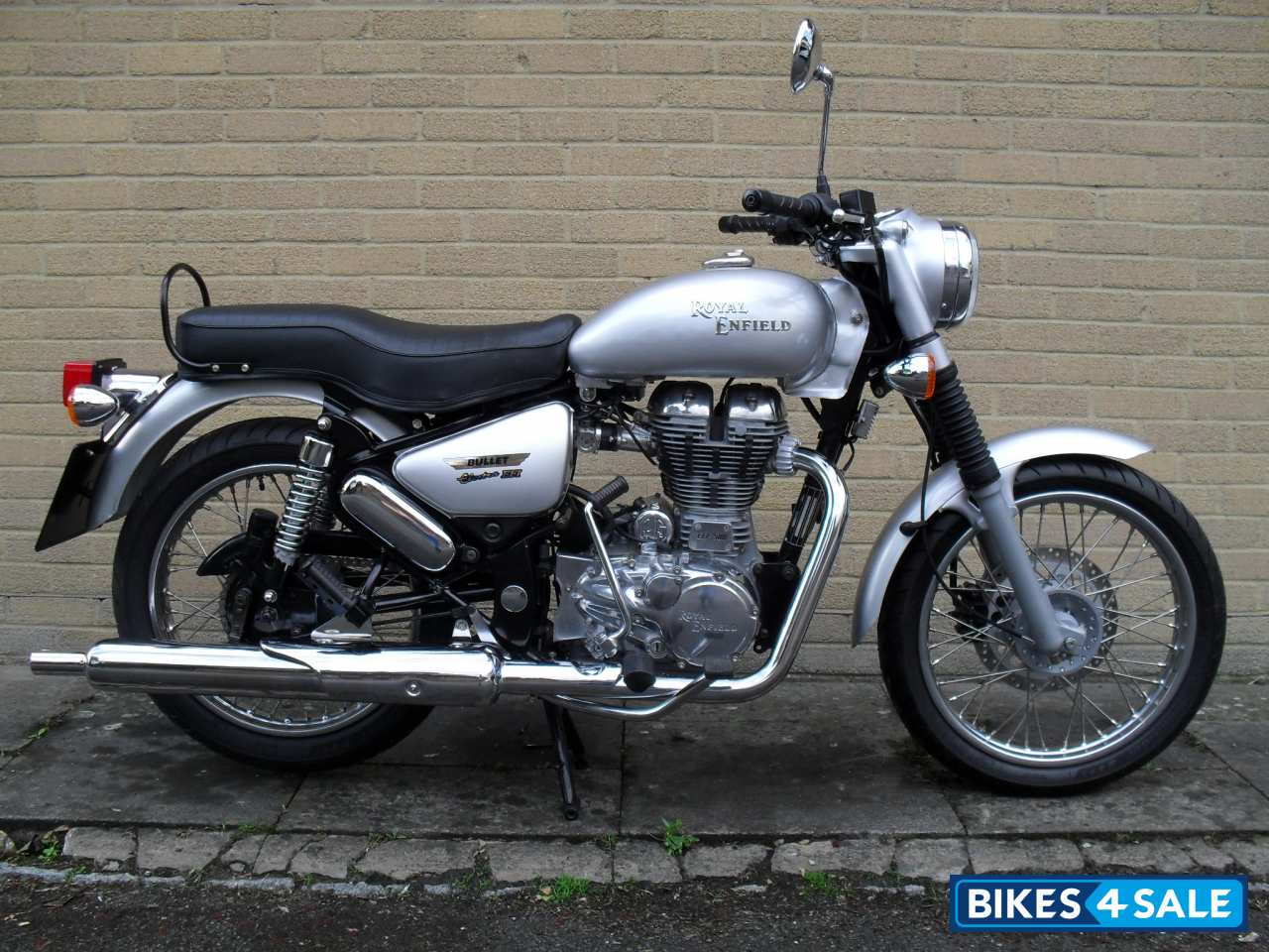Silver Royal Enfield Bullet Electra Picture 1. Bike ID ...
