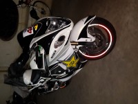 Pearl White Suzuki Hayabusa GSX1300R