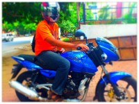 Blue Bajaj Pulsar 220 DTSFi