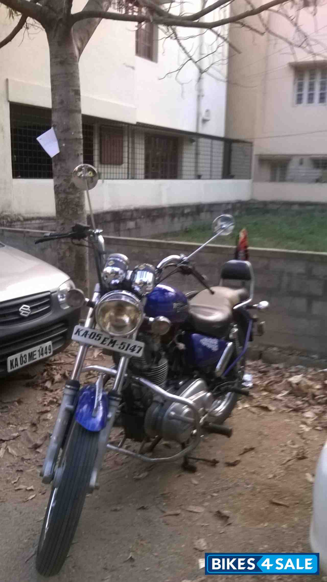 Blue Royal Enfield Thunderbird