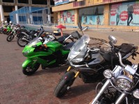 Grey Aprilia Caponord 1200 ABS