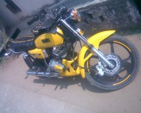 Yellow Yamaha RX 100