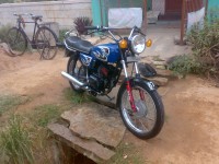 Blue Yamaha RX 100