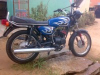 Blue Yamaha RX 100