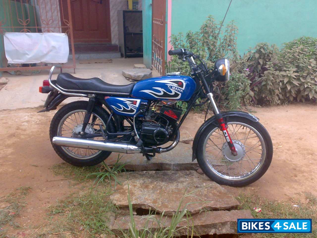 Blue Yamaha RX 100