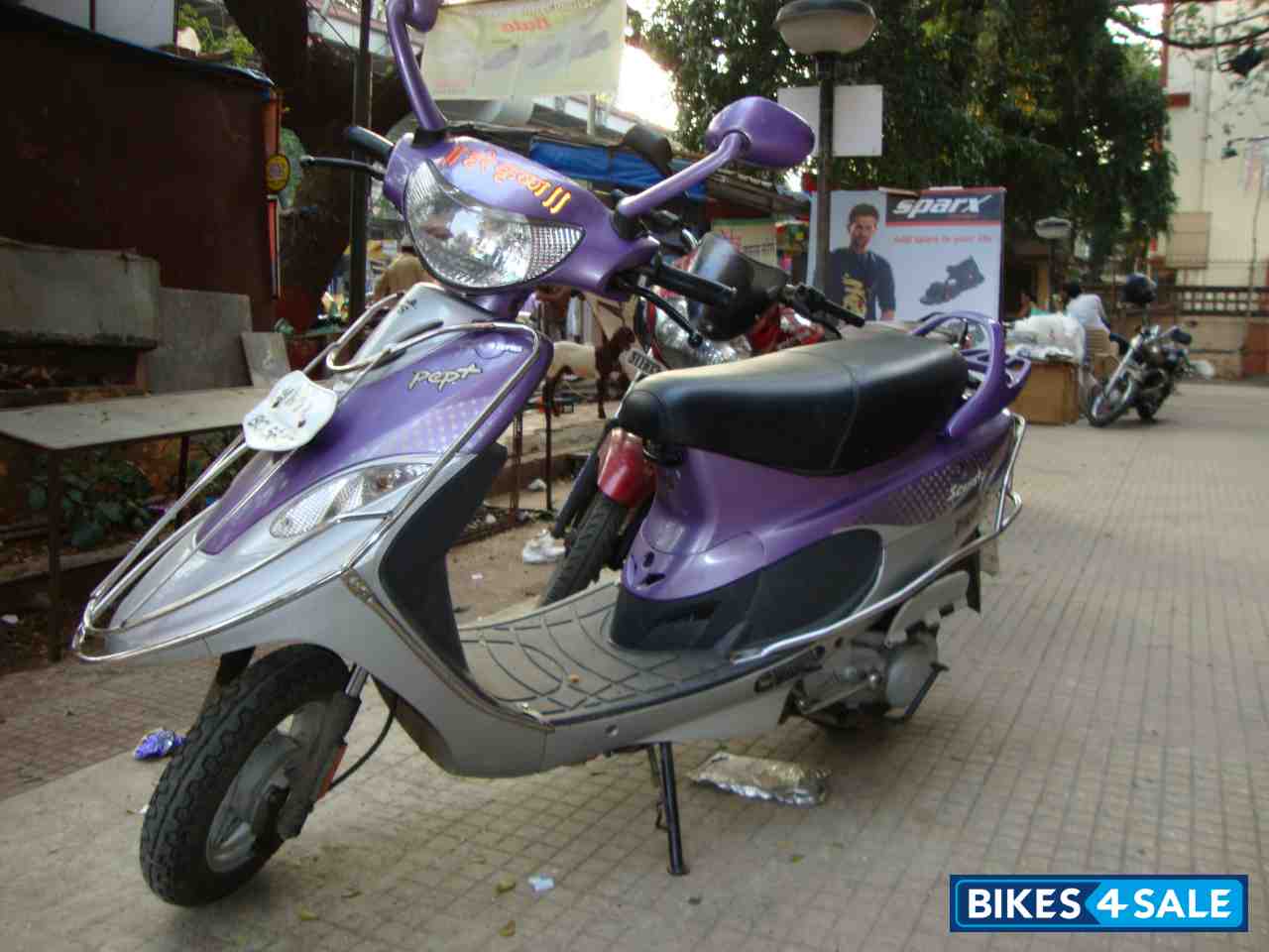 Purple TVS Scooty Pep