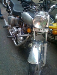 Silver Royal Enfield Bullet Standard 350