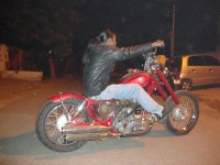 Cherry Red Modified Bike