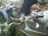 Navy Blue Vintage Scooter  Matchless