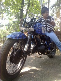 Blue/black Modified Bike