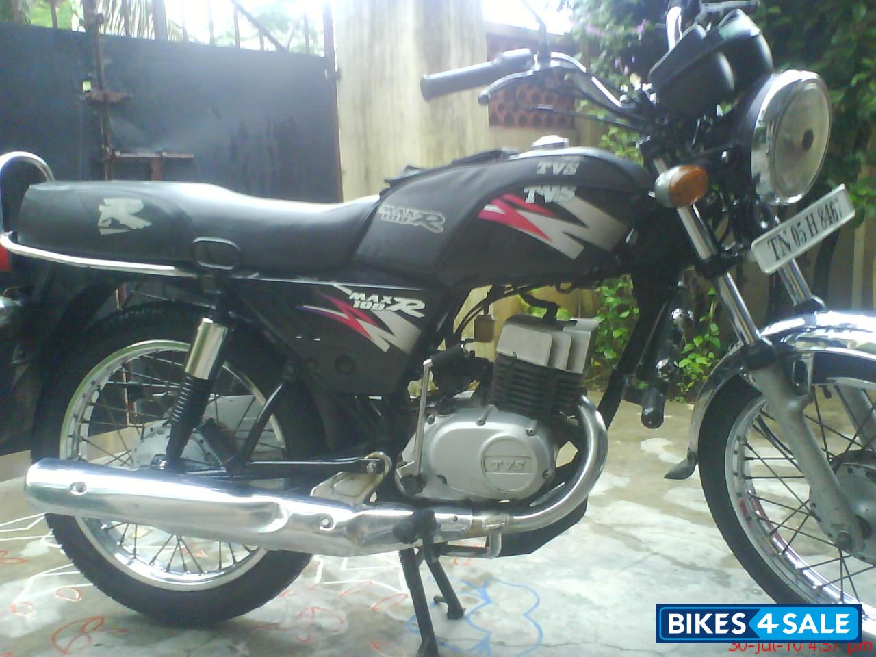 Blue Sticker In Black Backgrou TVS MAX 100R