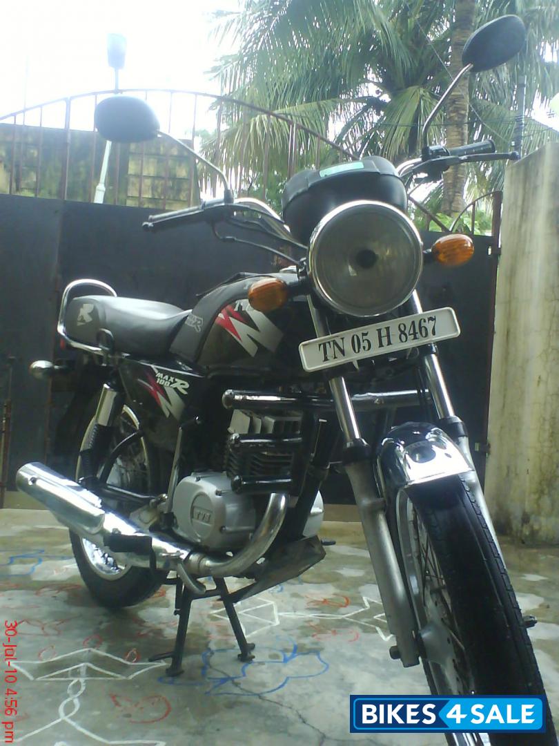 Blue Sticker In Black Backgrou TVS MAX 100R Blue Sticker In Black Backgrou TVS MAX 100R